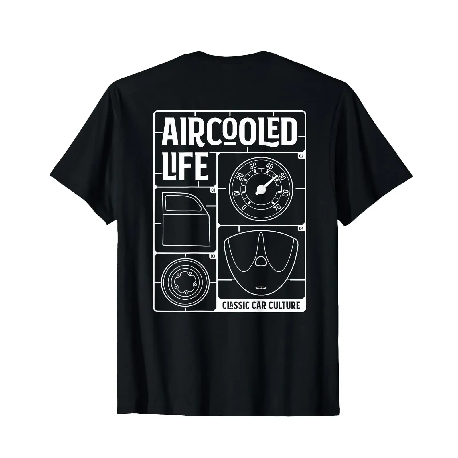 Футболка Aircooled Classic Car Parts vdub Air Cooled Life T Shirt, винтажная, с эффектом потертости, унисекс, модная, повседневная, стильная, мягкая, универсальная