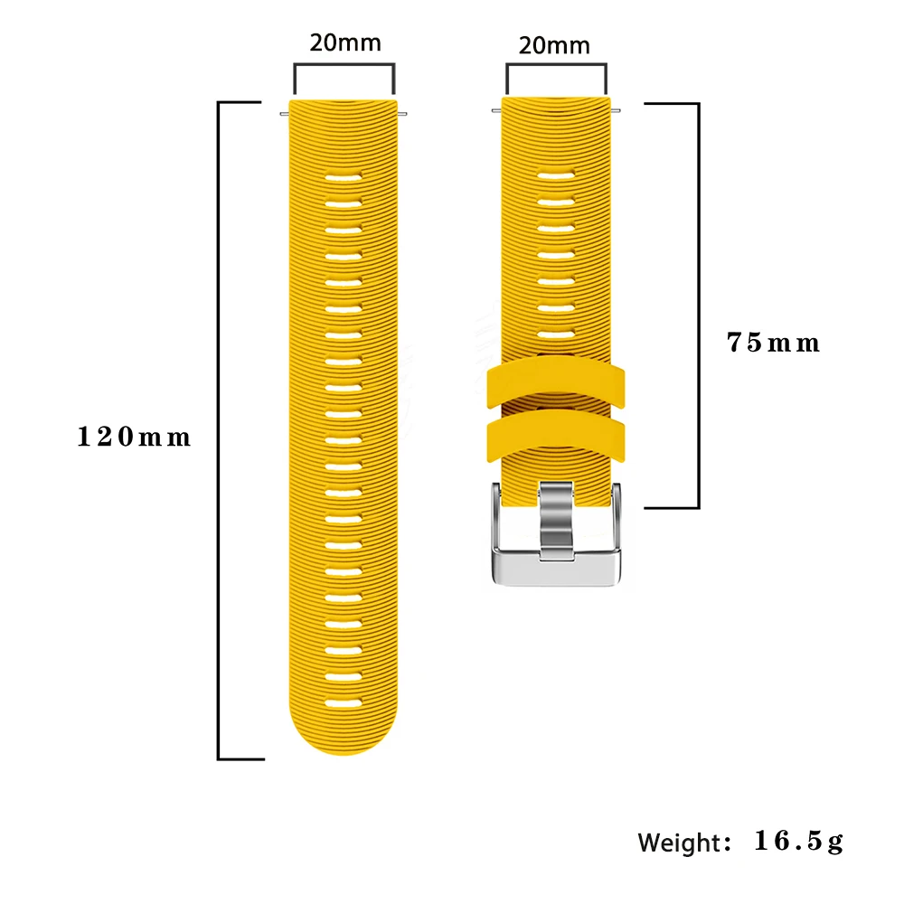 Pulsera Compatible con Garmin Forerunner 245 Original hombres mujeres correa de reloj de liberación rápida para Garmin Forerunner 165 20mm Band