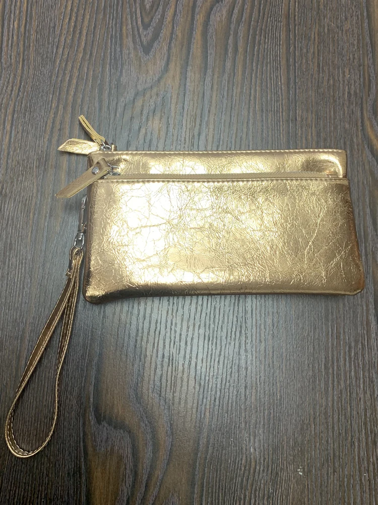 골드 럭키 가죽 대용량 핸드헬드 동전 지갑 3단 지퍼  - Women Bags Gold 리뷰 및 가격