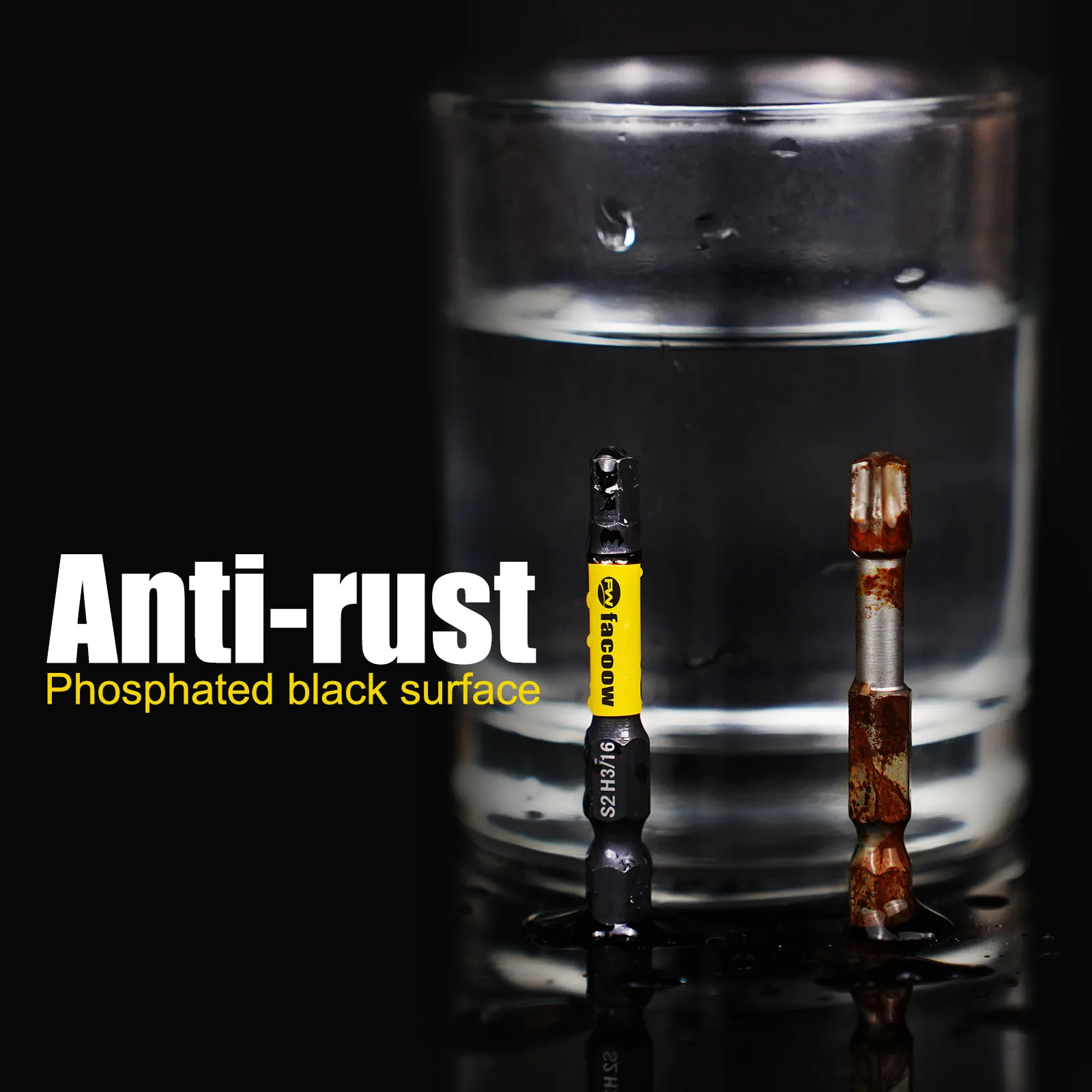 21Pcs Hex Bit Set, S2 Alloy Steel Allen Wrench Drill Bit Set with Magnetic Tips, 1/4 Hex-Shank 2" Impact Allen Key Bits Set