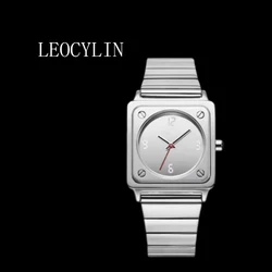 LEOCYLIN quartz watch brand Fashion Simplicity for men weomen square 32mm ultrathin 8mm personality Wristwatches waterproof