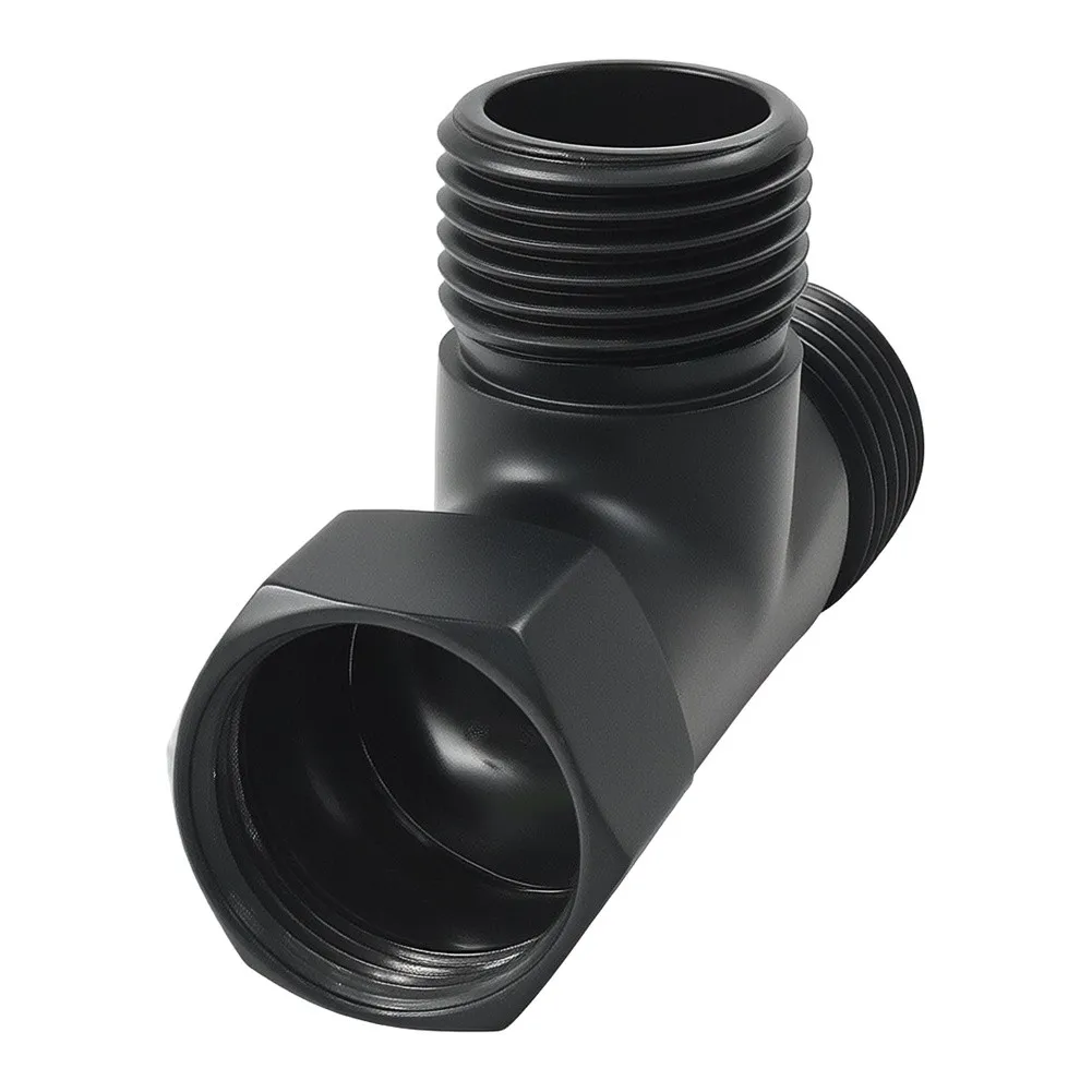 Black Brass G1/2 3-Way T Style Shower Diverter Valve for Standard Bathroom Shower Systems with Overhead and Handheld Options