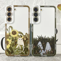Case For Samsung Galaxy S20 S21 S22 S23 A13 A21s A32 A33 A50 A52 A53 A73 A54 A14 Soft Cover Cute Ghost