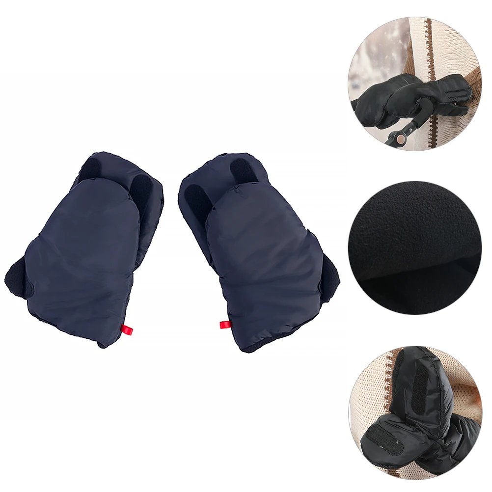 

1 Pair Warm Windproof Gloves For Baby Stroller Thickened Windproof Waterproof Gloves Keep Hands Warm Outdoor Use