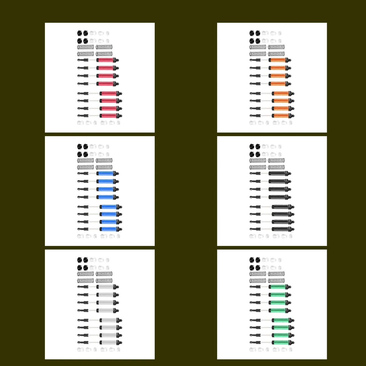 

GPM Alloy（Front &Rear）Complete Internal Spring Shock 130&134mm LOSI 1/8 LMT 2.0