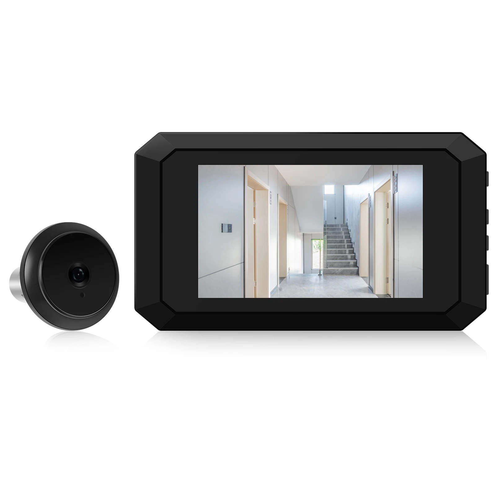 2MP 1080P 3.97\'\' Door Monitor Peephole Camera Type-C Rechargeable for Apartment Door LCD Digital Peephole Viewer Color IR Camera