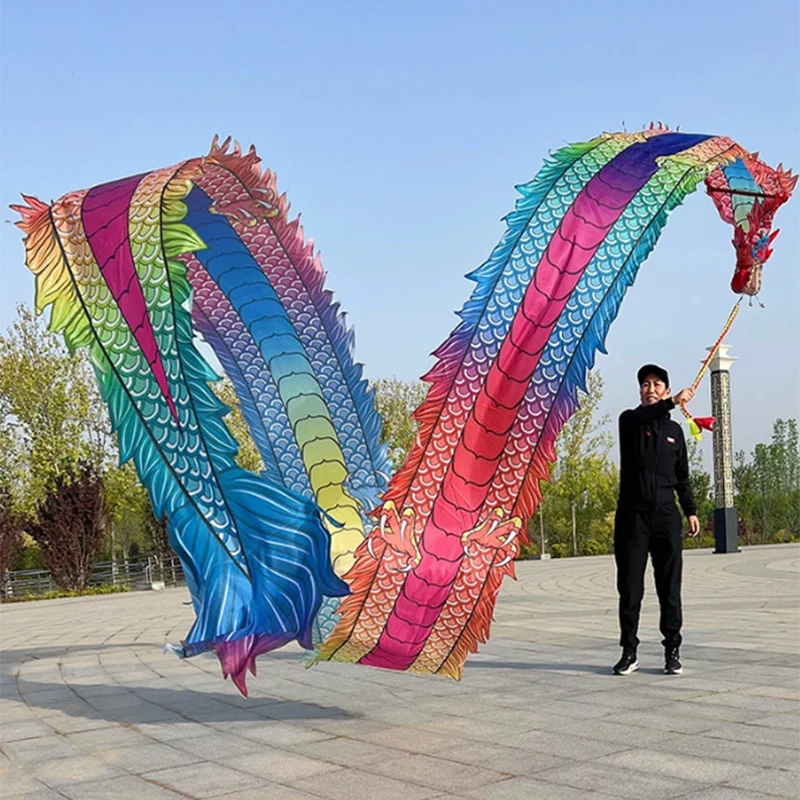 

6/8/10 м квадратный фитнес танец дракона китайский Новый год фестиваль подарки лента для танца дракона сценическое представление групповые занятия реквизит