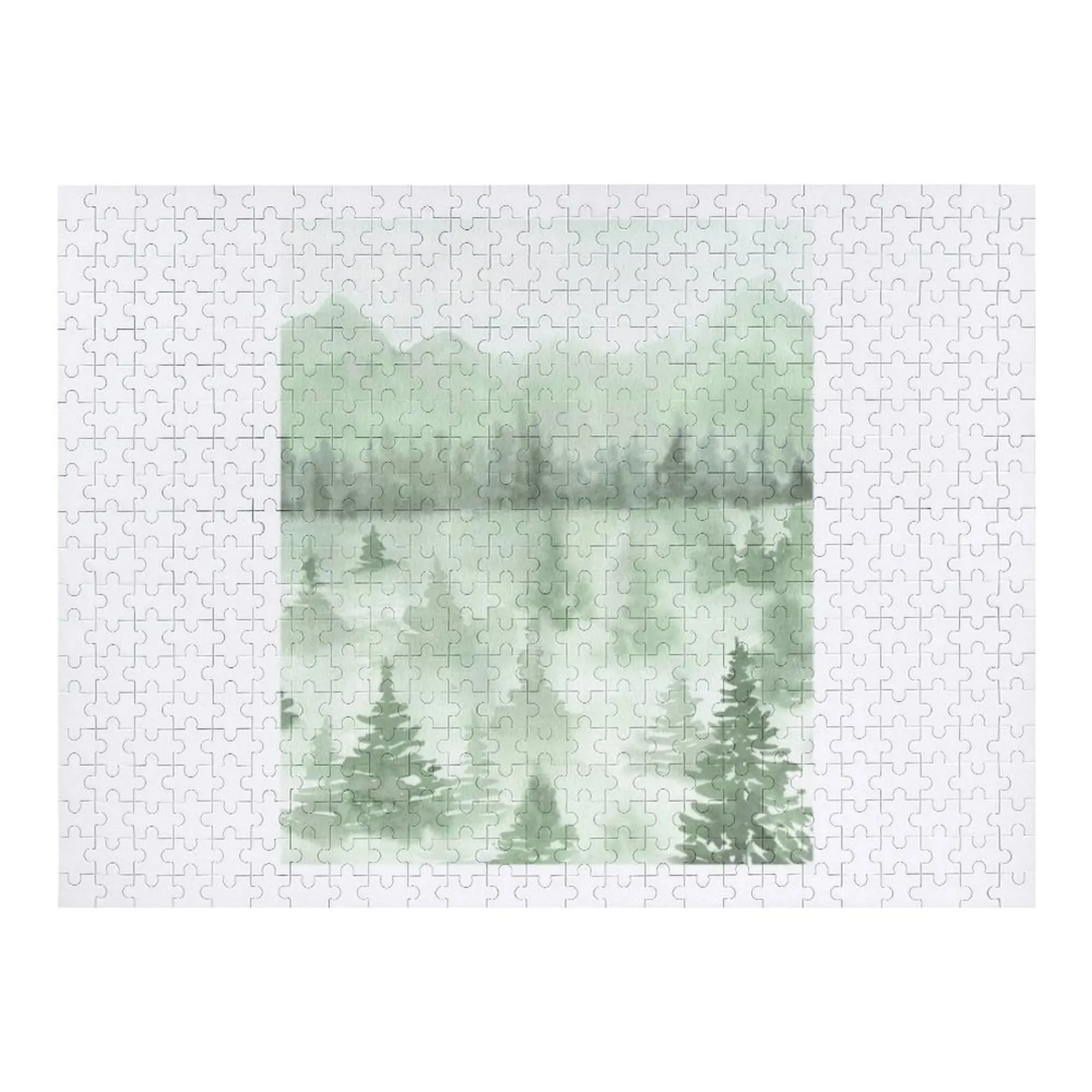 

Watercolor, Green Fores Design Jigsaw Puzzle Custom Name Wood Jigsaw Custom Woodens For Adults Personalized Gift Ideas Puzzle