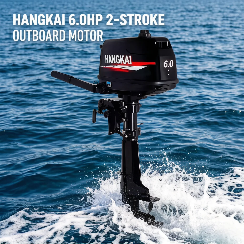 Hot Fishing Dinghies Kayaks Hangkai Boat Motors for Sale 2 Stroke Short 6hp Outboard Engine