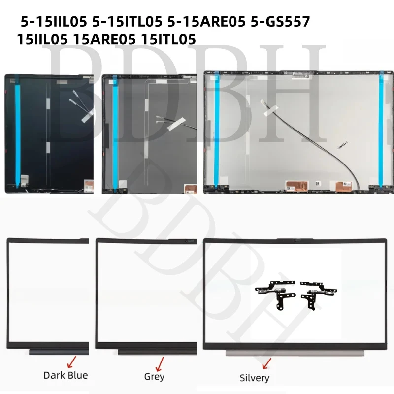 New LCD Back Cover Front Bezel For Lenovo IdeaPad 5 15IIL05 15ITL05 15ARE05 GS557