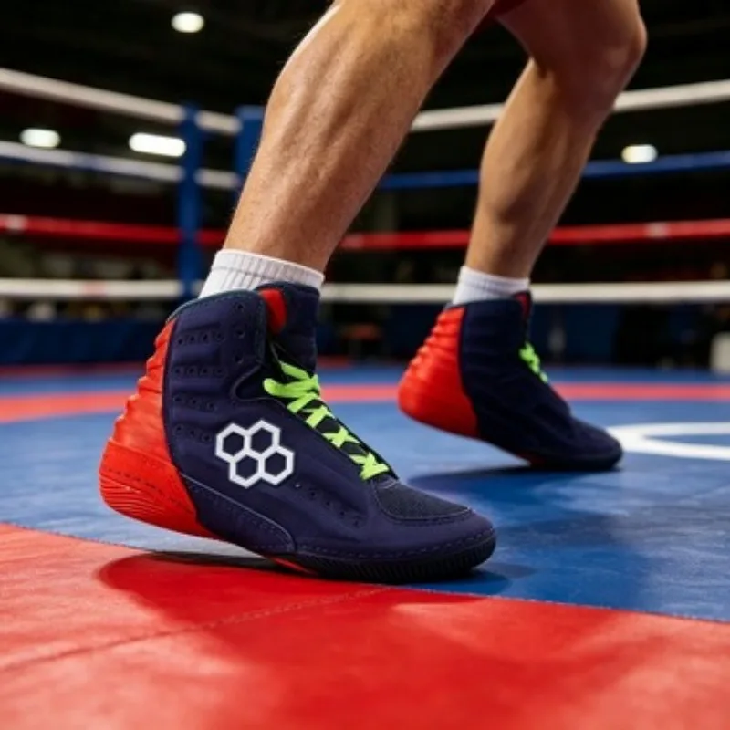 New Cool Men Wrestling Sneakers Anti-Slip Boxing Sneakers for Men Unisex Fighting Shoes for Men Mid-Top Gym Training Shoe Man