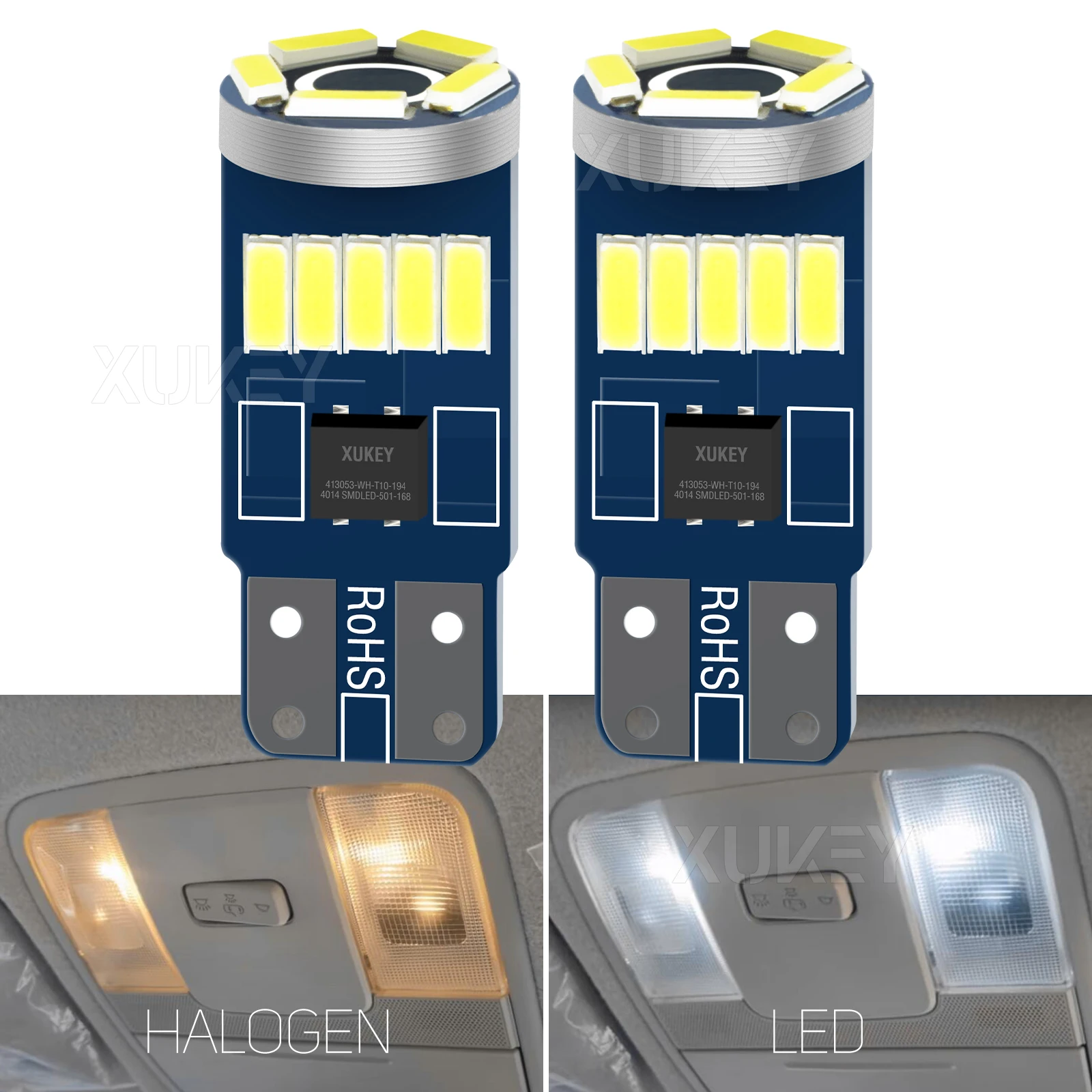 

For Hyundai CRETA 2019 2020 2021 2022 Yellow to White Cabin Light Replacement Bulbs LED Lighting Upgrade Front Map Dome Cabin 2x