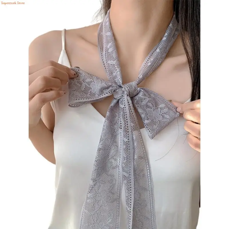 

Q5WE Tassels Comfortable Scarves Bridesmaids Wedding Scarves Retros Lace Scarf
