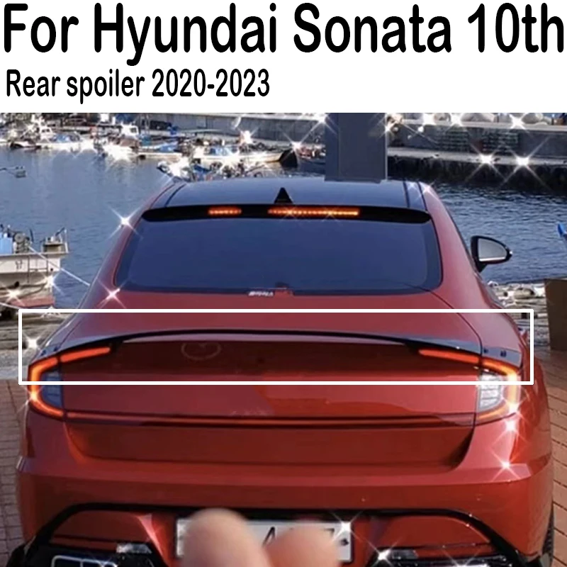 

For 2020 2021 2022 2023 Hyundai Sonata 10th Car Rear Trunk Lid Boot Car Spoiler Wings Tuning Exterior Accessories