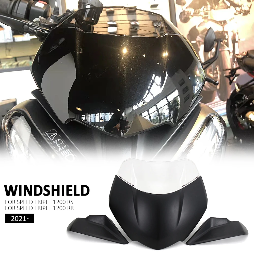 

Motorcycle Windshield WindScreen For SPEED TRIPLE For Speed Triple 1200 RS RR Front Screen Wind Deflector Accessories 2021 2022-