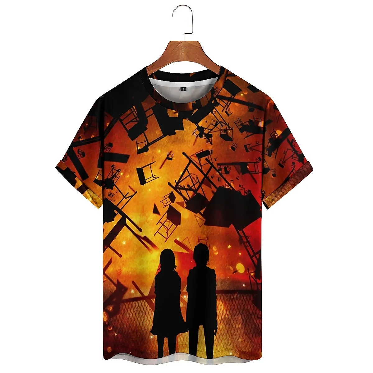 Latest Men's 3D Printed Short-sleeved T-shirts Are Made of Smooth Fabric, Suitable for Men and Women, and Have a Loose Fit