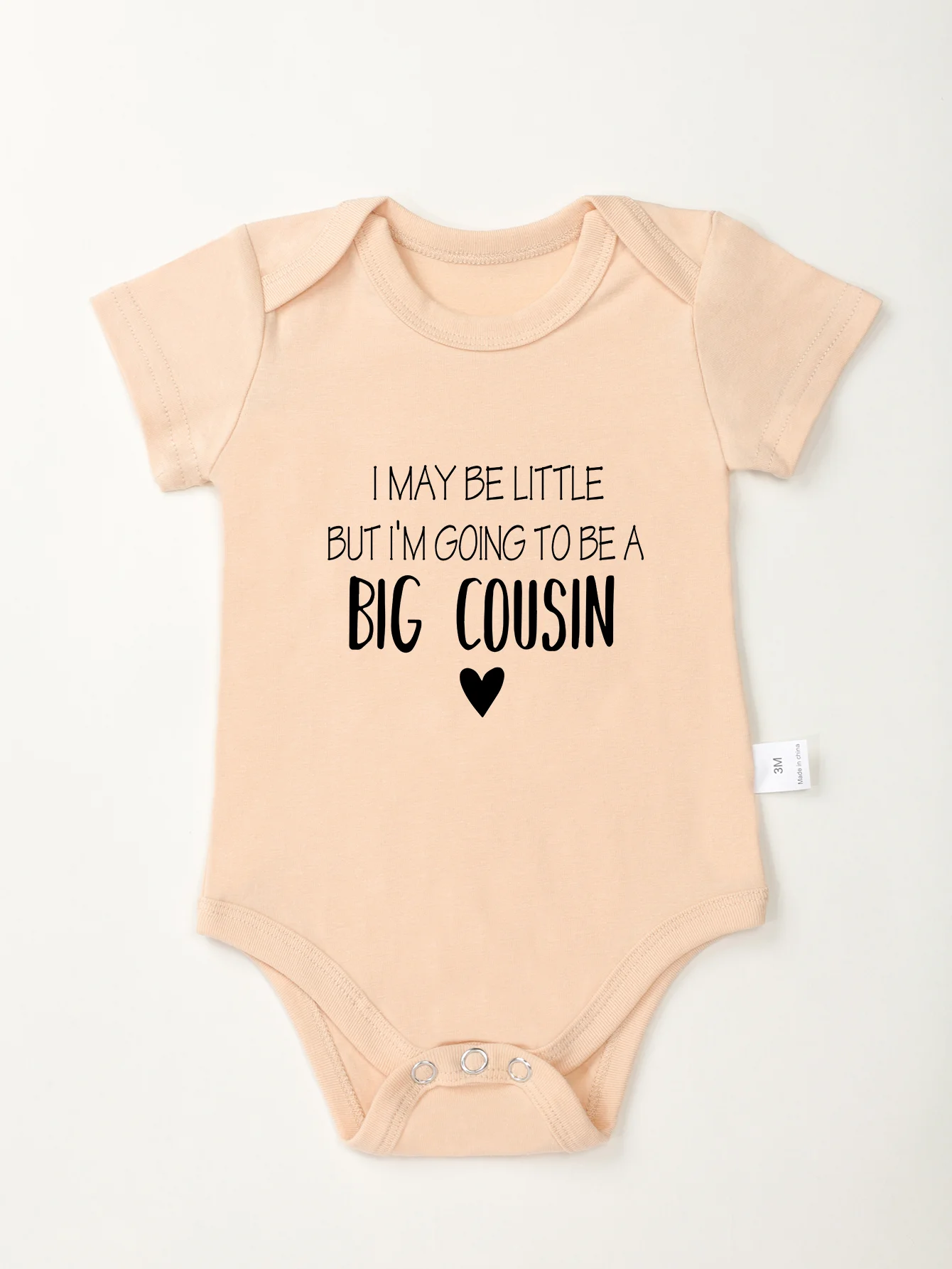 Harajuku Clothes I Maybe Little But I'm Going To Be A Cousin Print Jumpsuit Infant Trendy Romper Newborn Toddler Bodysuit