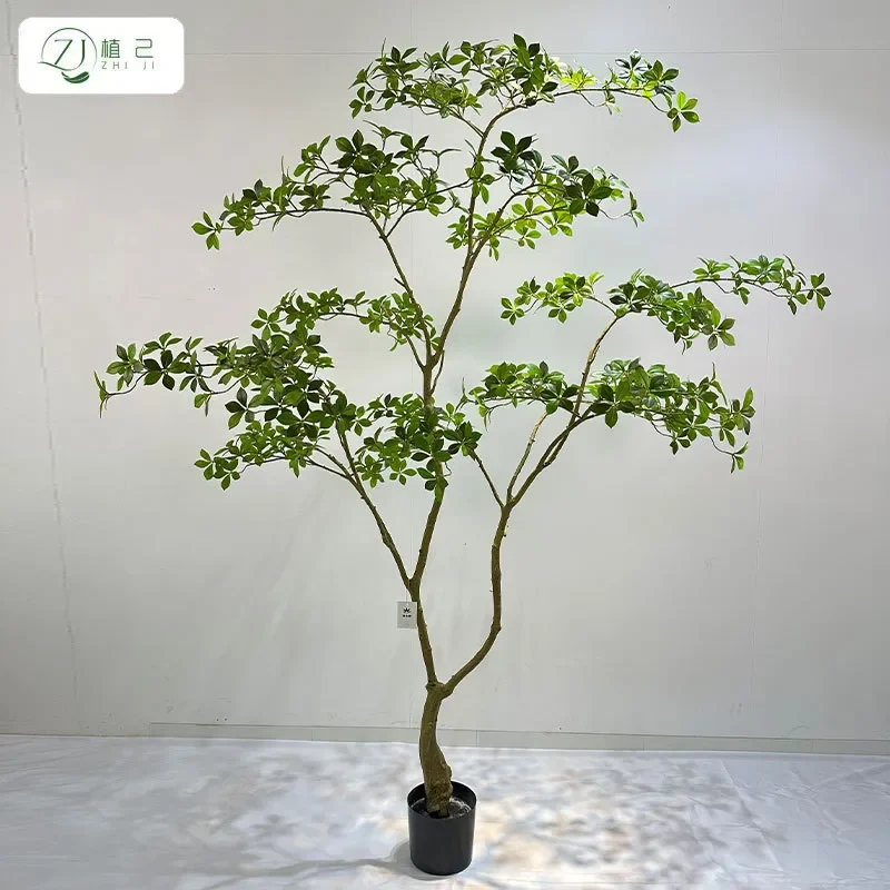 Artificial Green Plant Island Spring Flowers Gardenia Tree Home Interior Window Decoration Landscape Ornaments for Living