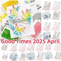Butterfly Flower Clock Double Stitched Shape Pinkfresh Metal Cutting Dies Clear Stamps Stencil Hot Foil DIY Making Card 2025