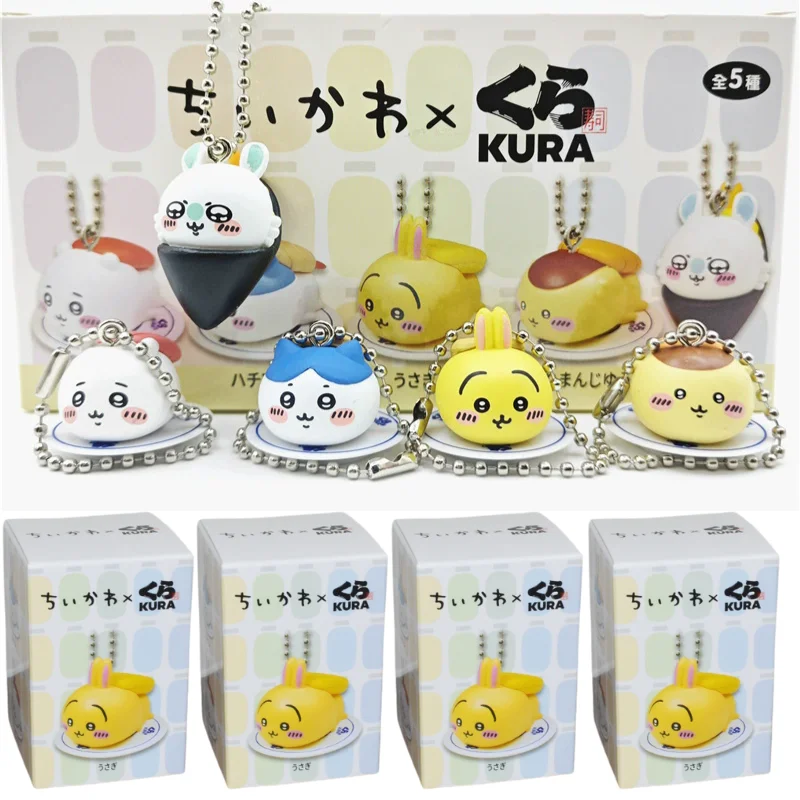 

Chiikawa Random Figure Toy Set Cute Chiikawa Usagi Hachiware Momonga Kurimanju Keychain Pendant Collectible Gift for Kids