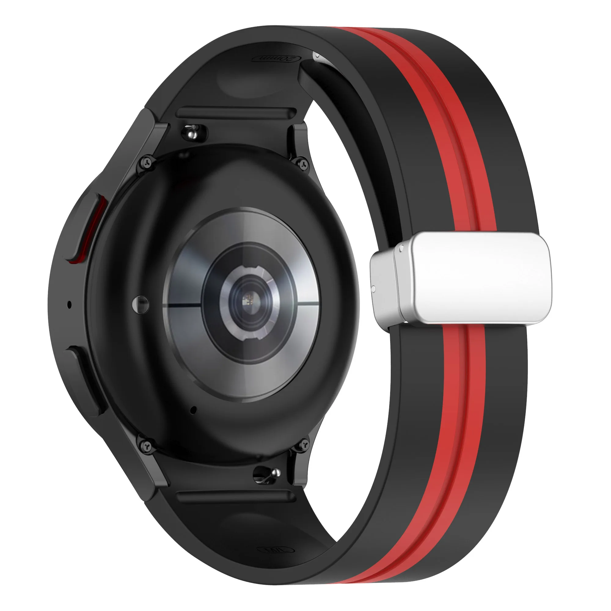 Original ซิลิโคนสายรัดหัวเข็มขัดแม่เหล็กสำหรับ Samsung นาฬิกา4/5 40 44มม.นาฬิกา5 Pro 45มม.สำหรับ Galaxy นาฬิกาคลาสสิก4 46 42มม.