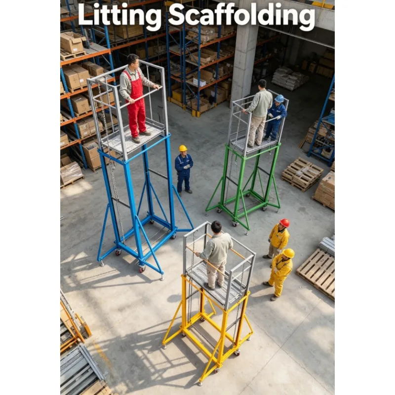 500KG Mobile Portable Electric Scaffold Lifting Small Elevator Lift for Construction2-8m Electric Scaffolding Lift