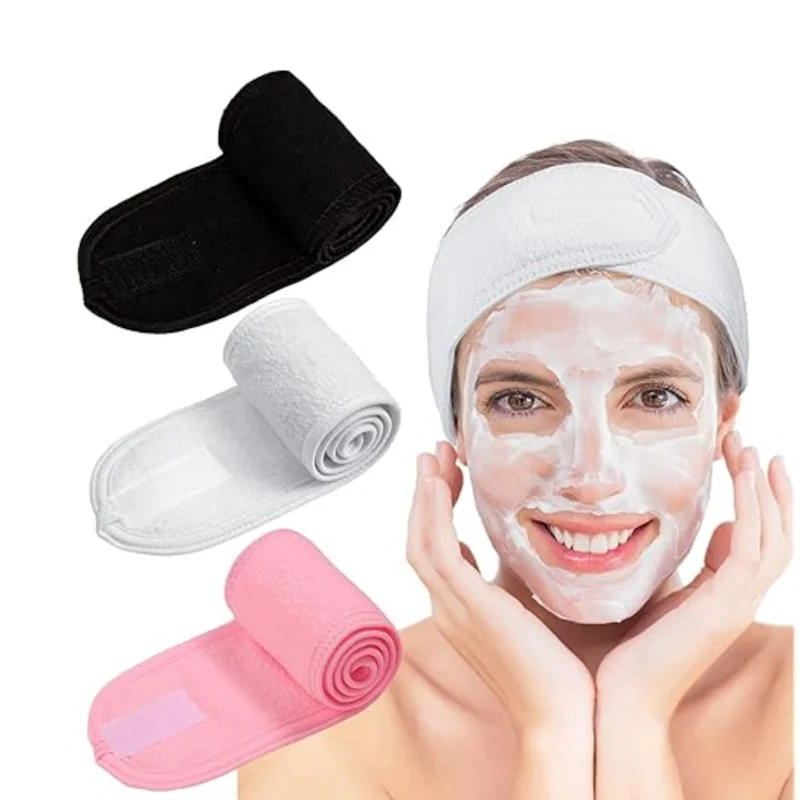 

Soft Stretchable Headband Terry Cloth Non-Slip Absorbent for Women Yoga Shower Makeup Facial Spa Skincare Beauty Accessories​