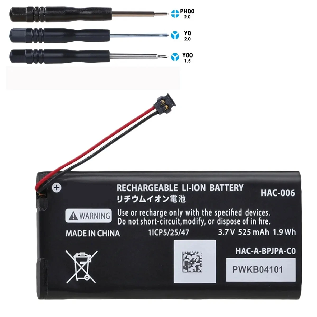 4PCS 525mAh HAC-006 Li-Ion Akku für Nintendo Schalter Controller HAC-015 HAC-016 HAC-A-JCR-C0 HAC-A-JCL-C0