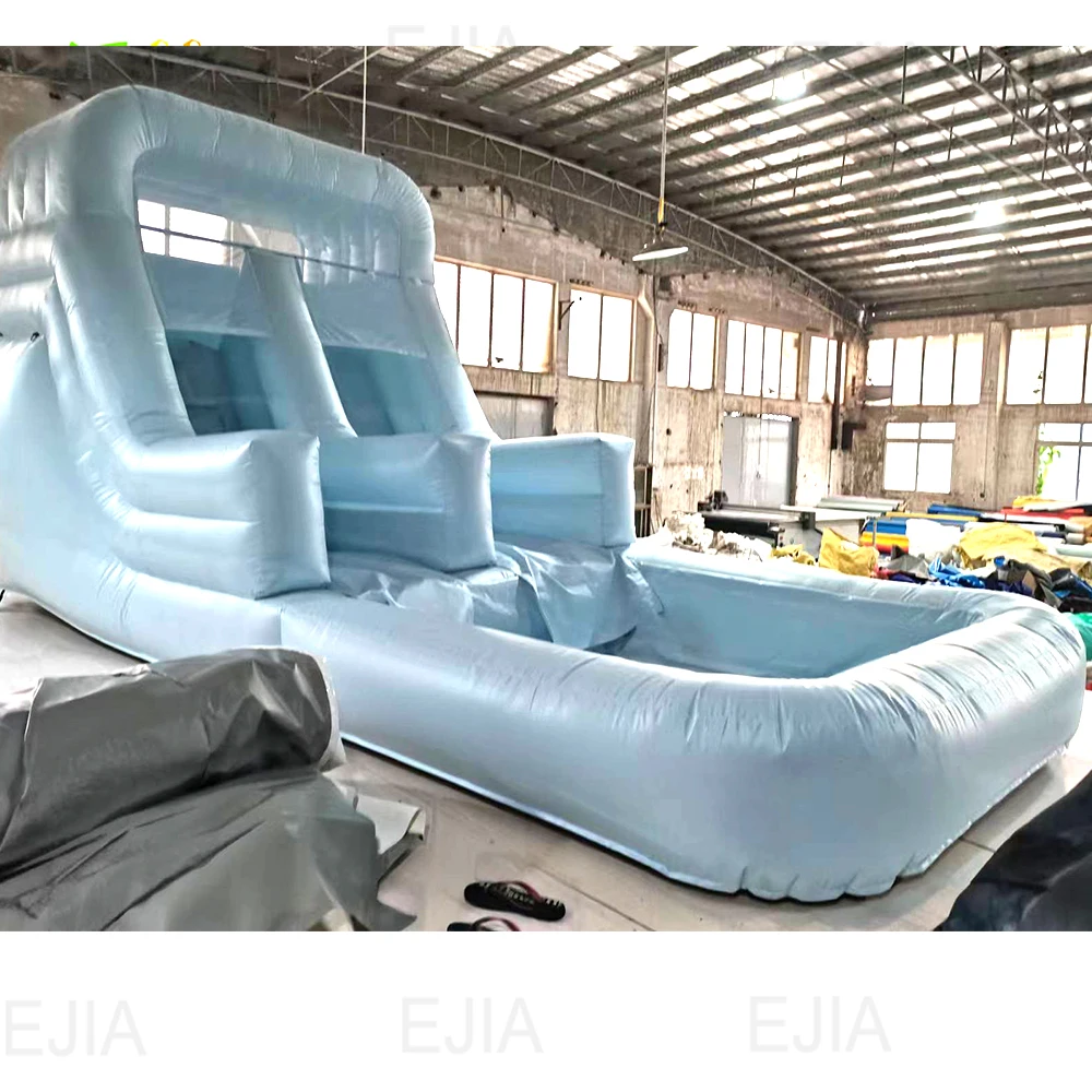 PVC White Bounce House Kids Inflatable Bouncy Slide Party Jumping Castle Water Slide Swim Pool Dry Slide for Party Wedding