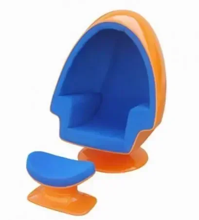 

Modern Furniture, Rotating Leisure Lounge, Fiberglass Speaker Chair With Footstool