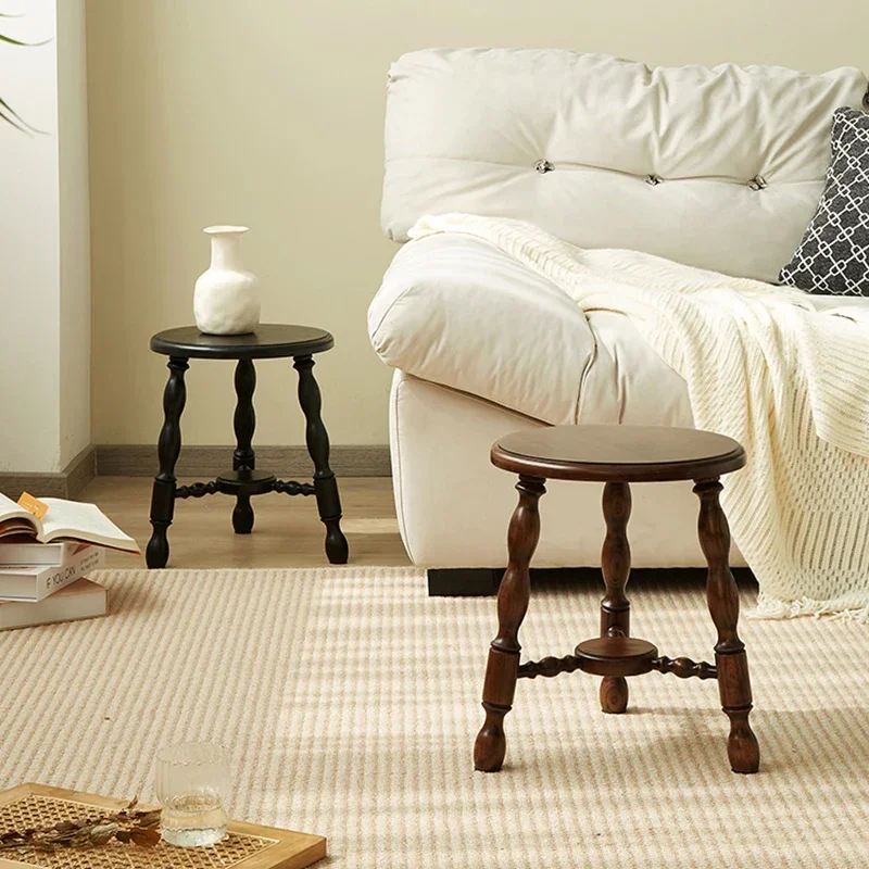 

Solid Wood Stool, Nordic Round Stool, Simple Home Furniture, Porch Shoe Changing Stool, Living Room Footstool, Mobile Seat Chair