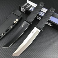 Portable outdoor camping straight knife self-defense survival knife hunting wild fishing adventure edc multi-function tool knife