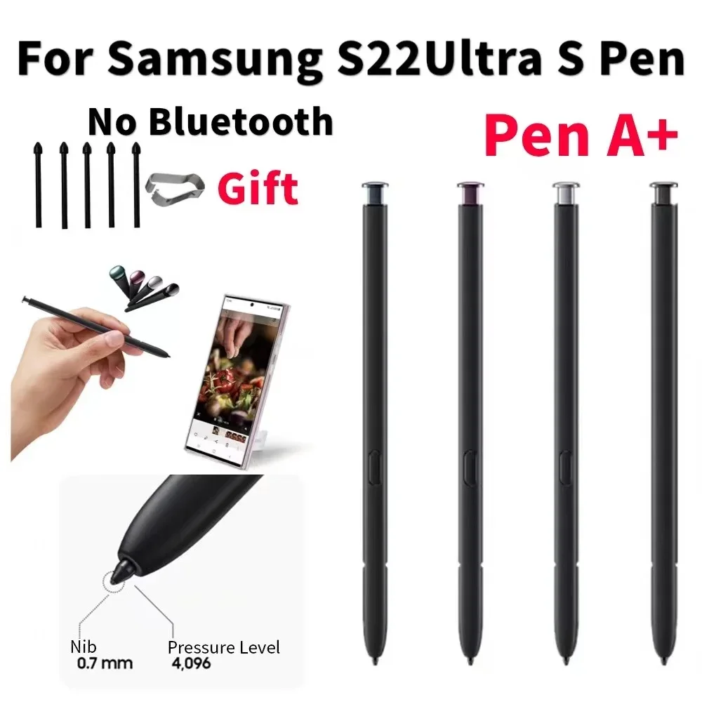 Stylus For Samsung Galaxy S22Ultra Mobile Phone Screen Touch S pen For Galaxy S22 Ultra 5G Replacement S PEN Without Bluetooth