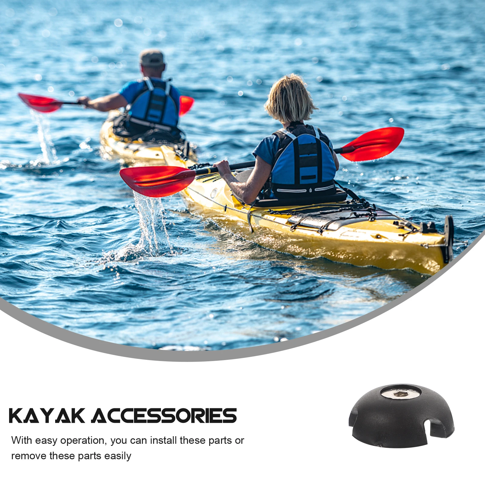 

10 Pcs Inflatable Elastic Cord Buckle End Plastic Replacement Kayak Bungee Button