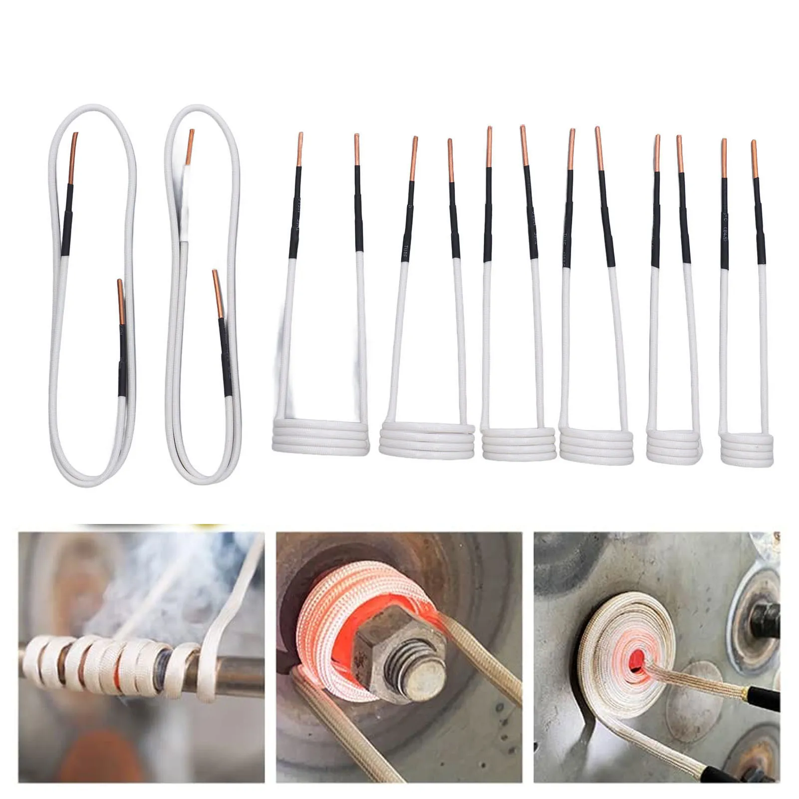 8 шт., катушка индукционного нагревателя, 2,5 мм, латунный сердечник, 4 типа, набор для болтов, гаек, снятия винтов, нагревательная катушка