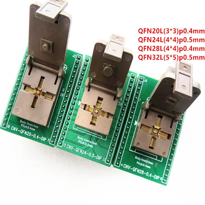 Full range of QFN20/QFN24/QFN28/QFN32L programming socket, test socket, programming aging socket, full range