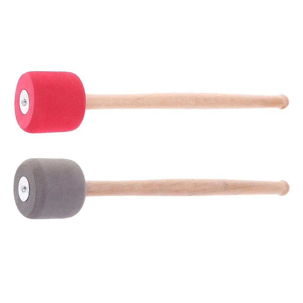 Foam Concert Bass Drum Mallet Drumstick with Wood Handle for Musical Percussion Instrument