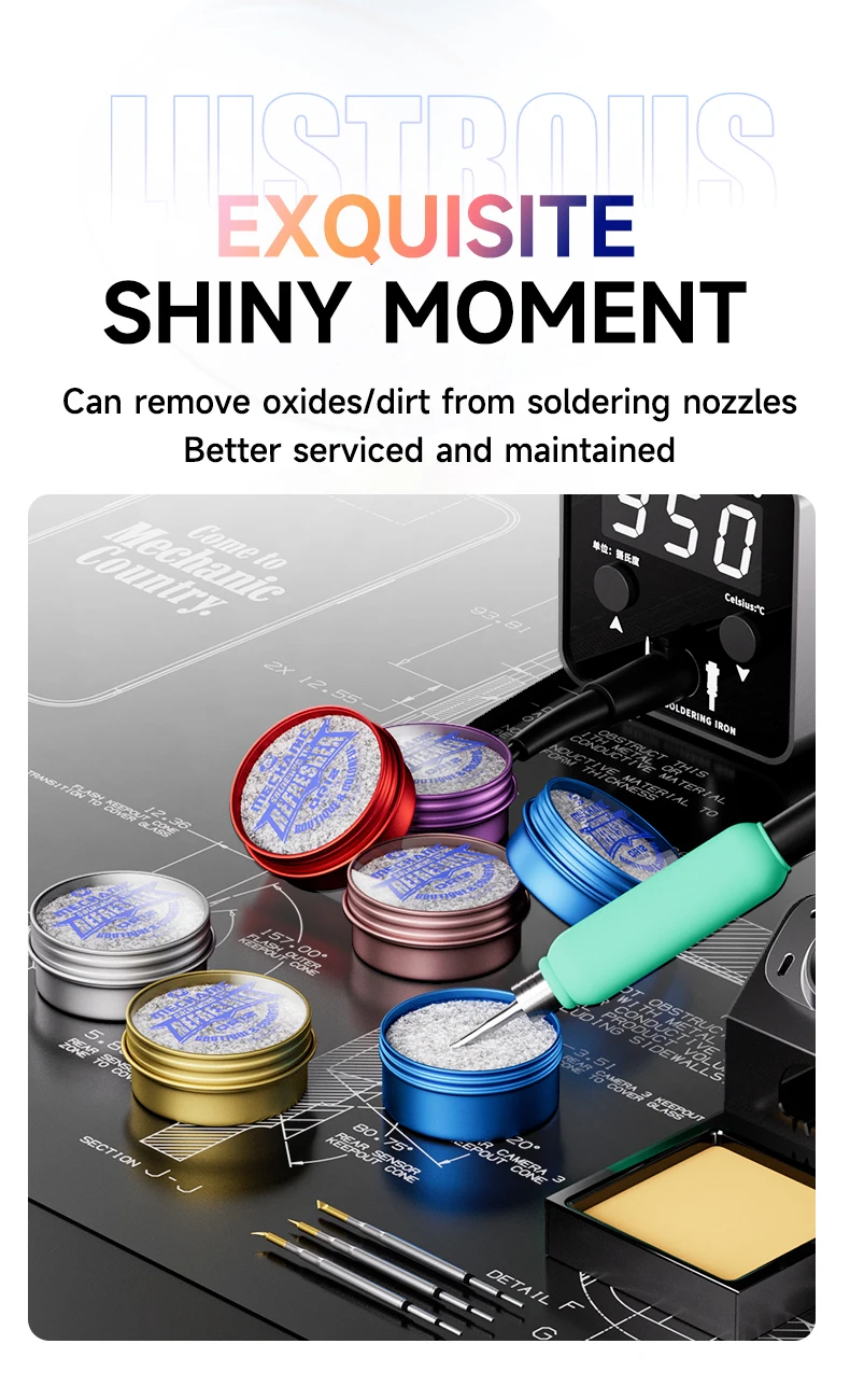 Mechanic QR12 Soldering Tip Refresher Non-stick Quick Fix Black Remove Tin Solder Cream Clean Paste Oxide Solder Iron Tip Repair