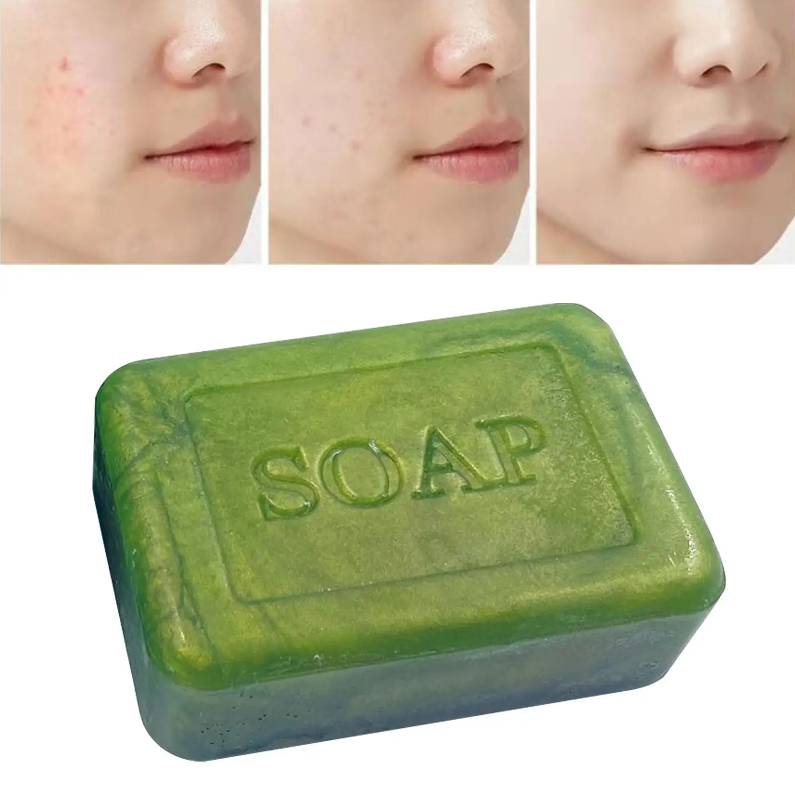 Tea Tree Essential Oil Soap Green Oil Control Cleansing Soap for