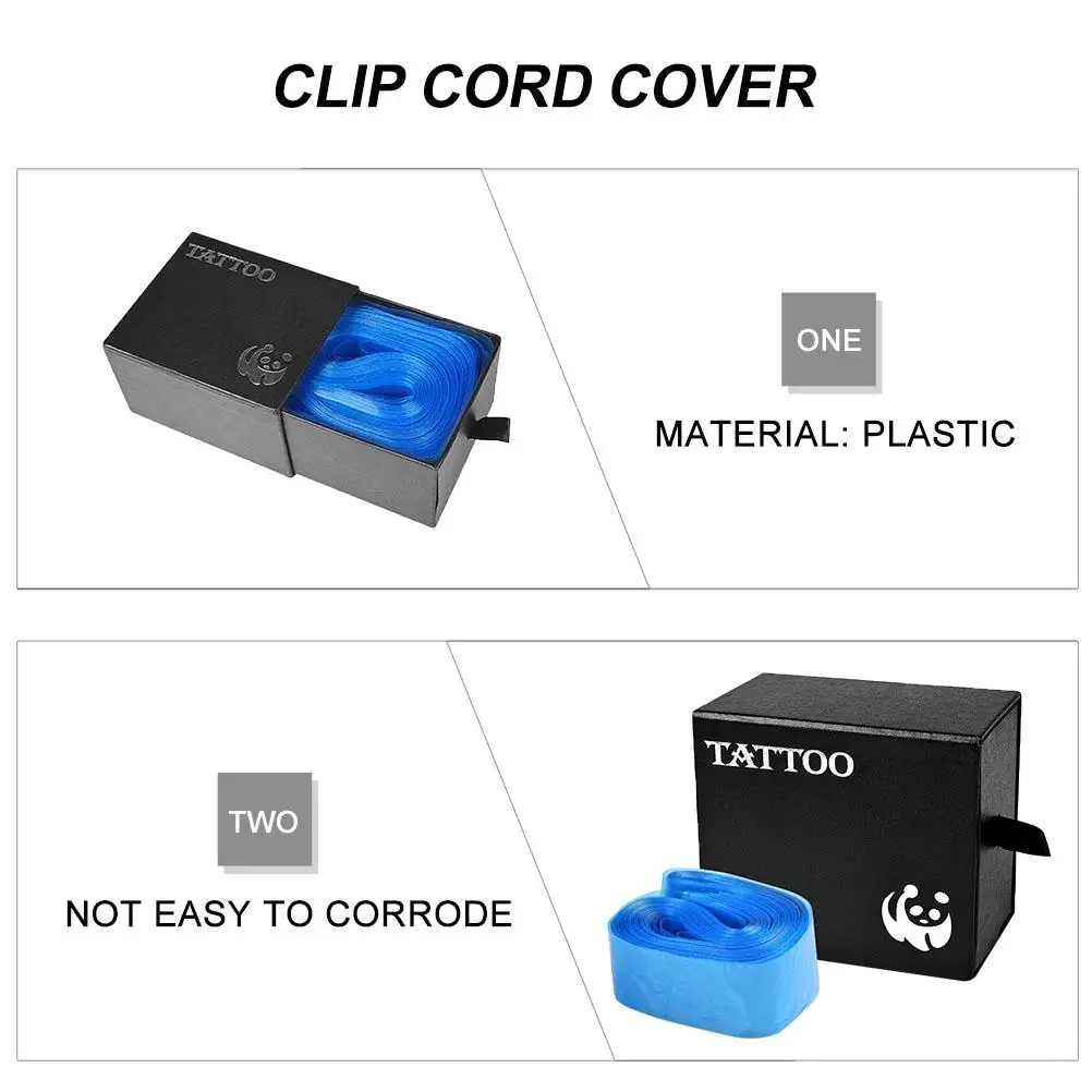 100 Pcs Tattoo Machine Protective Bag Hook Line Clip Cord Cover Disposable Storage Plastic Sleeves Hygiene Helper
