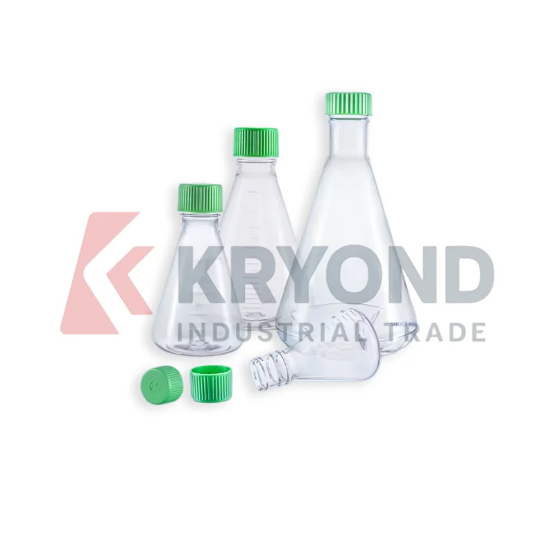 Conical Shake Flask Plastic Cell Culture Breathable Cap Laboratory Suspension Culture 125ml-1000ml Research Use Consumable Set