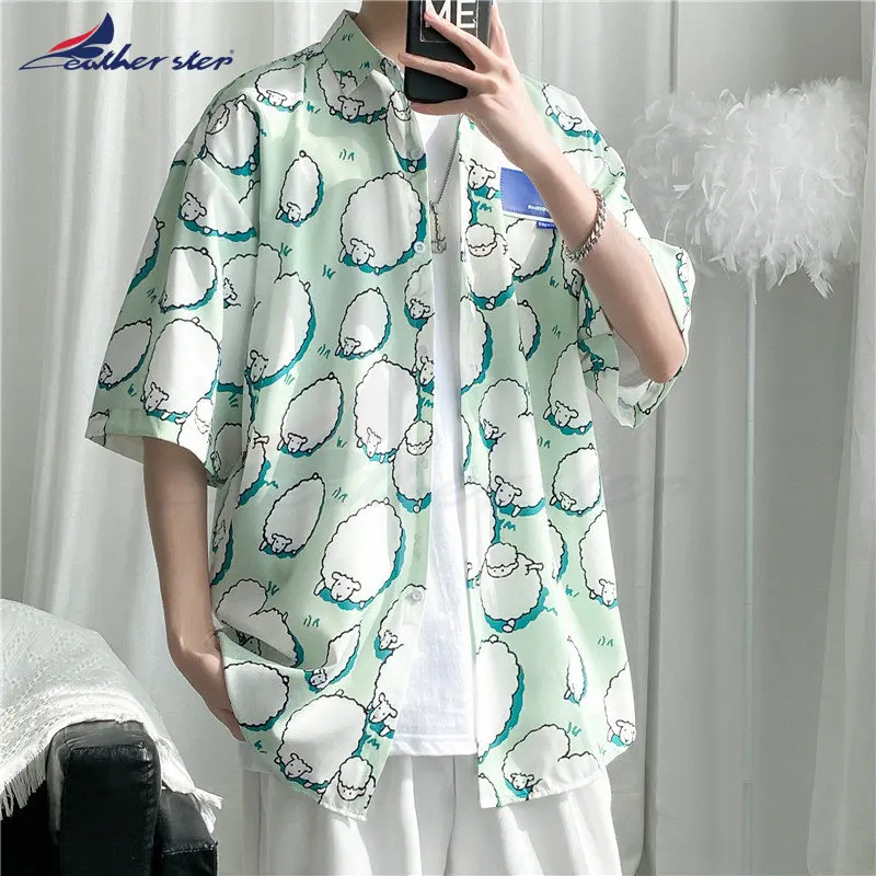 

Casual Shirts Anime Comics Men Summer Short Sleeve Shirt Women Oversized Funny Harujuku Blouse Hawaiian Beach Shirt 2023 New