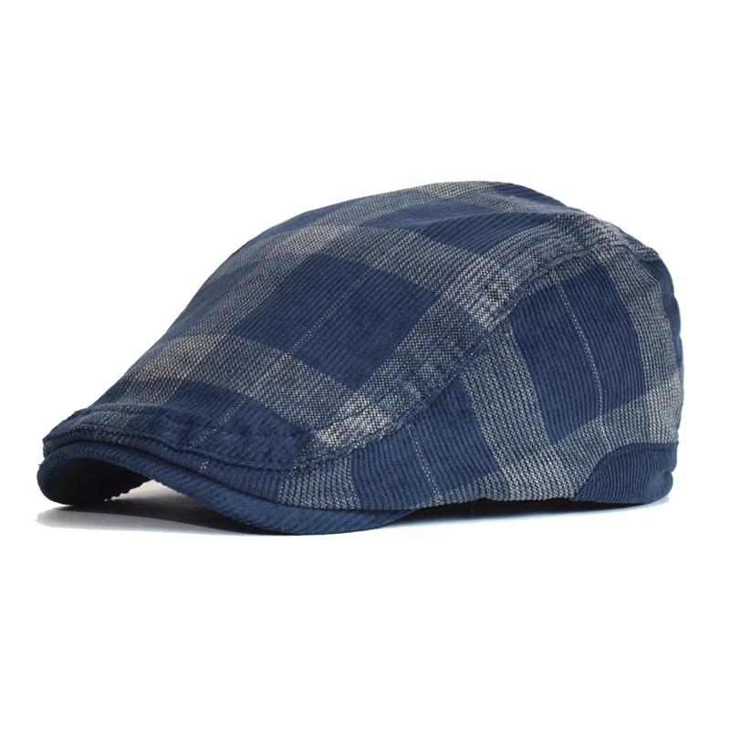 Neue Ankunft Männer Hüte Winter Vintage Plaid Dicken Baskenmütze Hut Cord Zeitungsjunge Mütze Männer England Gatsby Retro Hut Fahrer Flache kappe – Detail 8