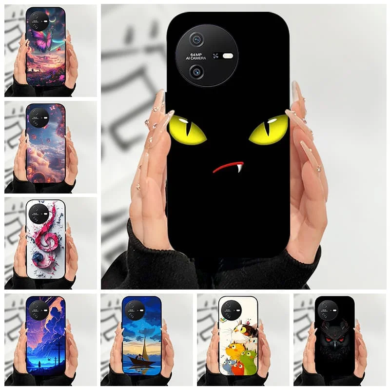 For Blackview Oscal Tiger 12 Case Soft TPU Silicone Back Cover For Oscal Tiger 12 Phone Case Protecte Camera Black Shell tiger12