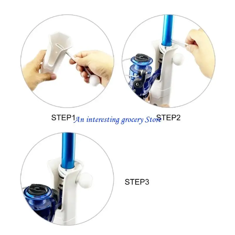 

652D Plastic Fishing Rod Holder Adjustable Rotate Rod Rack Plastic Fishing Rod Tube Bracket Socket Easy to Install
