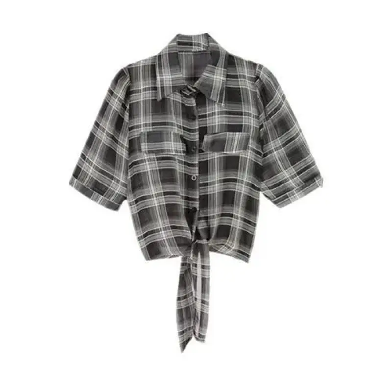 Damskie koreańskie Casual Plaid krótka koszula Camisole Mini sukienka dwa kawałki zestaw 2022 moda studencka czarne sukienki Streetwear kobieta