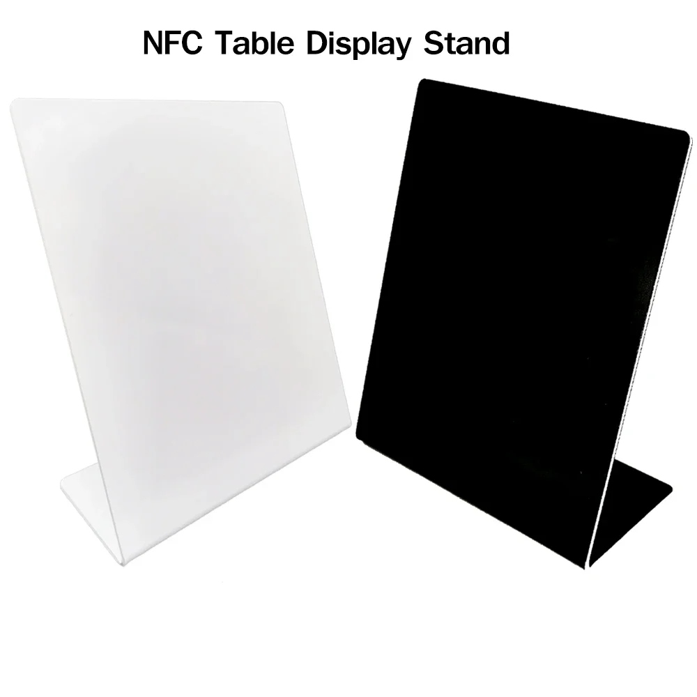 NFC Brand Bracket Stand White/Black 13.56MHz Programmable NT/AG 213 144Bytes Social Media RFID NFC Google Review Stand Display