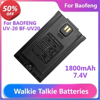 Walkie Talkie Batteries for BAOFENG Walkie Talkie UV-20 BF-UV20 UV-G30 PRO Two Way Radios 7.4V 1800mAh Li-ion Battery
