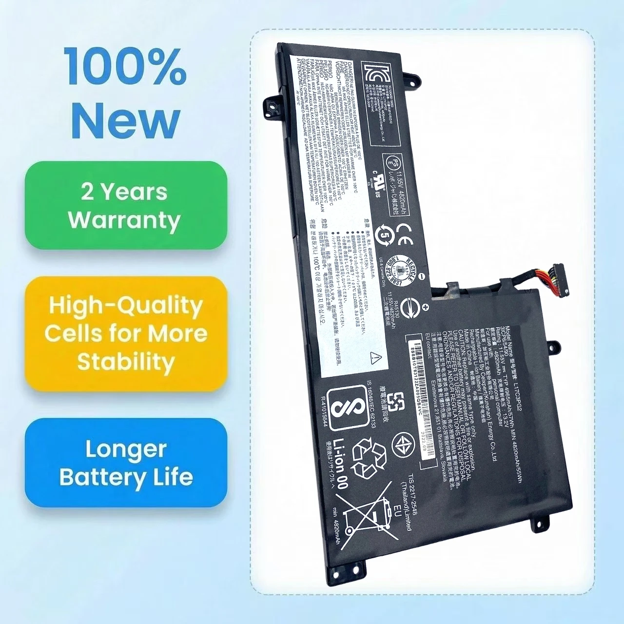 L17C3PG2 L17L3PG1 Laptop Battery For Lenovo Legion Y7000 1060 Y7000P Y530 Y530-15ICH Y730 Y740-15ICH L17M3PG2 L17M3PG1 L17C3PG1