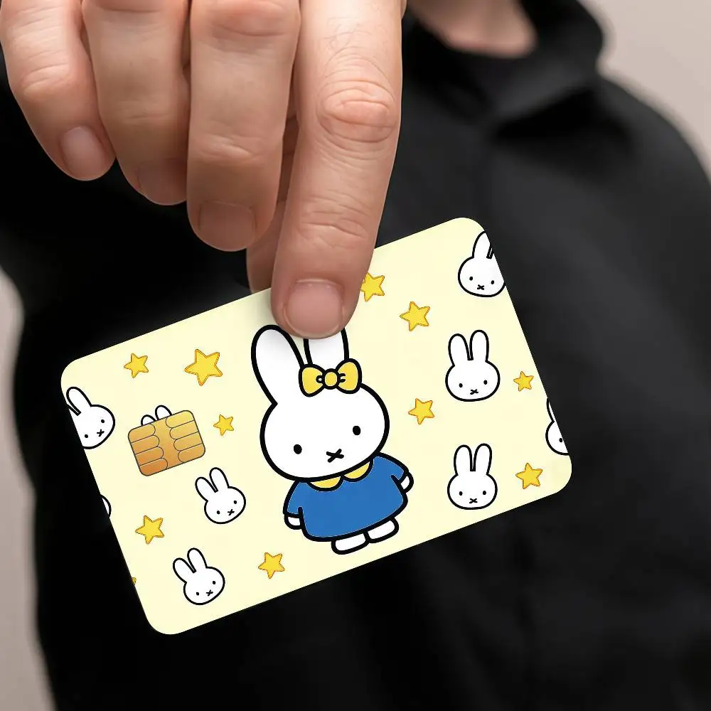 M-Miffy Cartoon-Schutzaufkleber für Kreditkarten und Öffentliche Verkehrskarten, Wasserfeste Kartenfront-Dekoration, 4 Stück – Detail 9